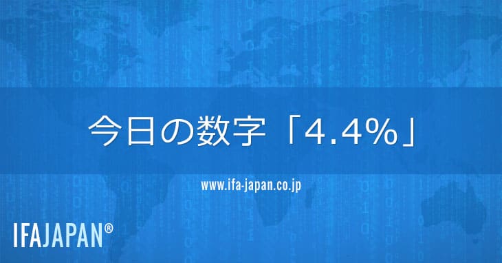 今日の数字「4.4％」 Ifa Japan